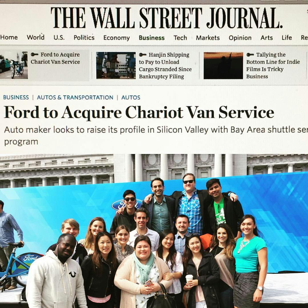 Celebrating the Chariot acquisition by Ford